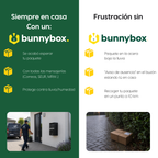 Siempre en casa con un BunnyBox Compact frente a la frustración sin buzón para paquetes