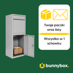 Paczki i listy w jednej komorze szarej BunnyBox Home