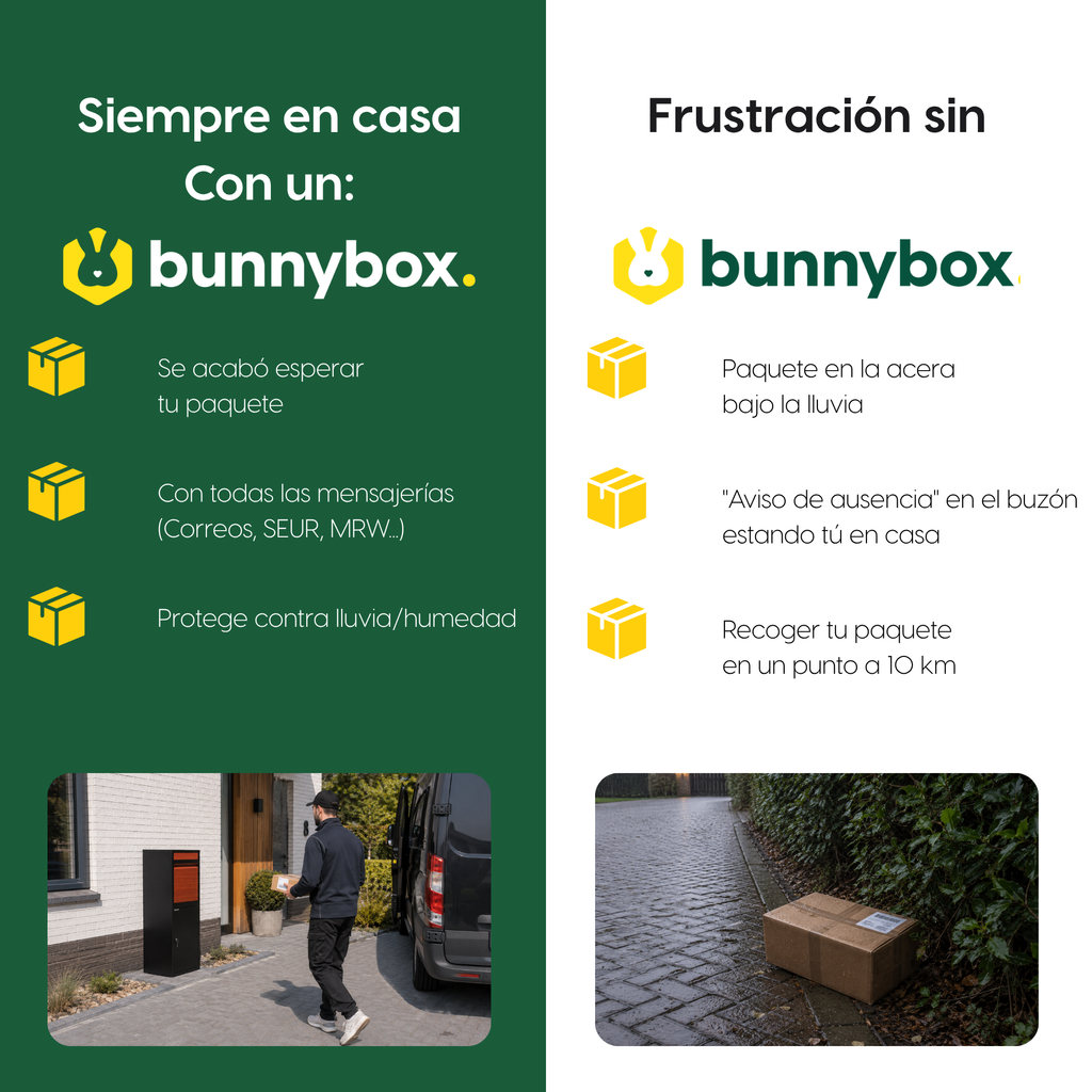 Siempre en casa con un BunnyBox Home con tapa de teca frente a la frustración