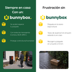 Siempre en casa con un BunnyBox Home con tapa de teca frente a la frustración