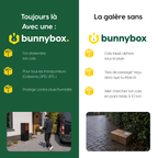 Toujours chez soi avec une BunnyBox Home à trappe en teck