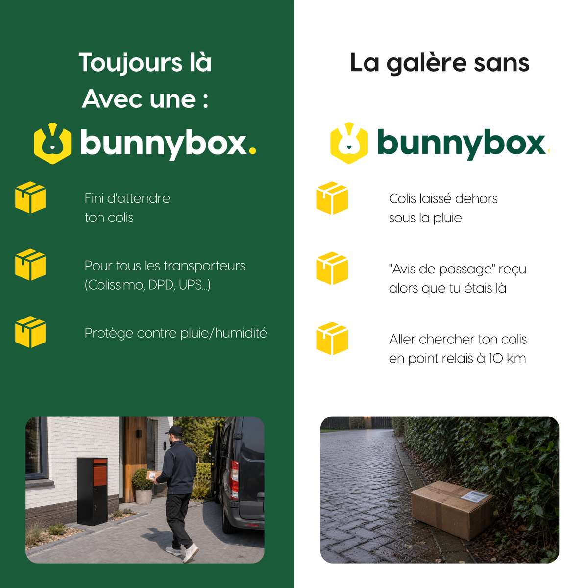 Toujours chez soi avec une BunnyBox Home à trappe en teck
