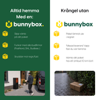 Alltid hemma med en BunnyBox Home med teaklucka i stället för frustration