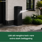 Svarta BunnyBox Home spolas ren tack vare den extra starka beläggningen
