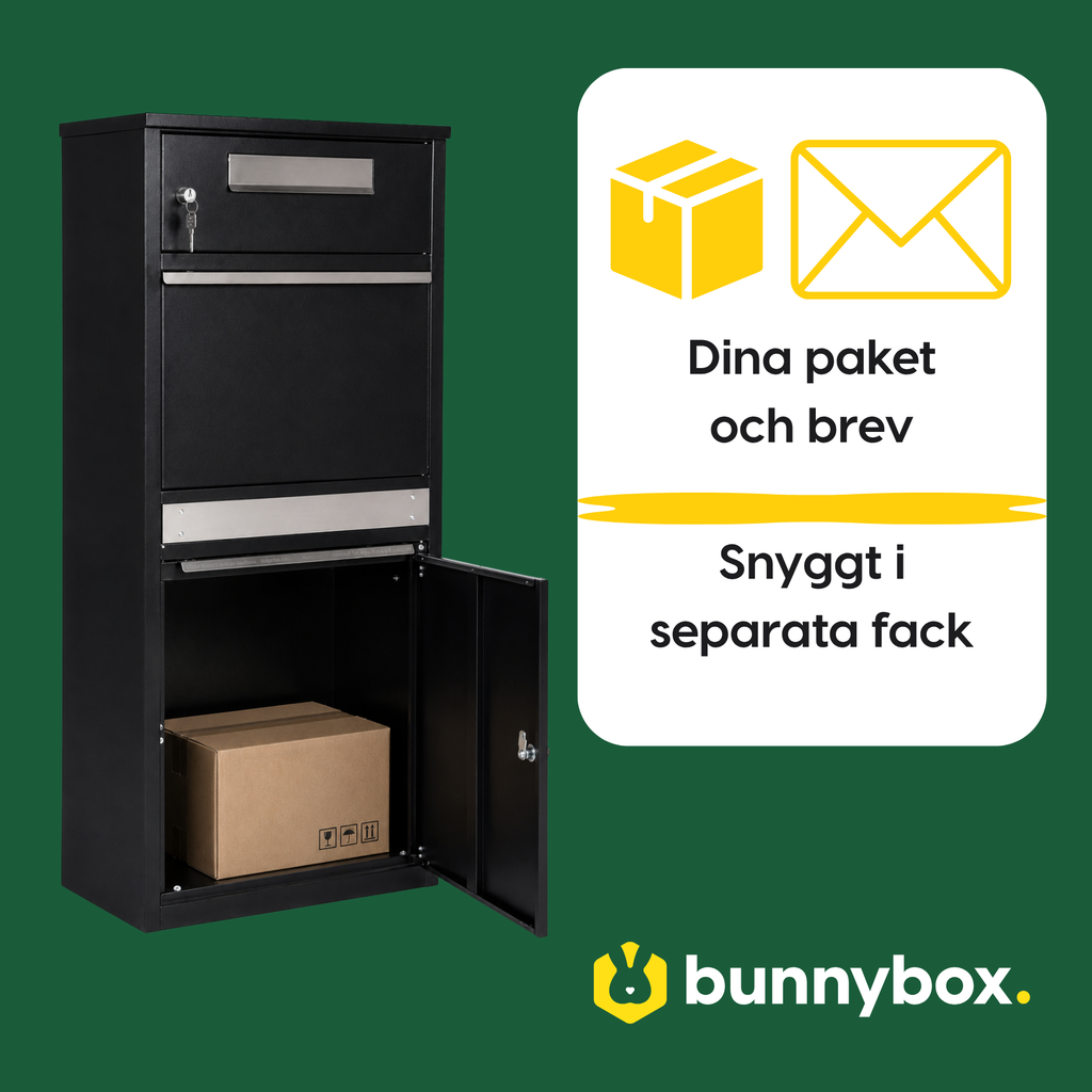Post och paket i separata fack i BunnyBox Plus