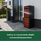 BunnyBox Style z frontem w kolorze tek myje się wężem dzięki powłoce